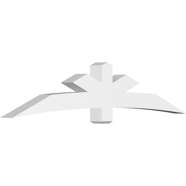 Ekena Millwork Alberta Architectural Grade PVC Gable Bracket, 96"W x 20"H x 6"D x 6"F, 5/12 Pitch GBP096X20X0606ALB00 - main